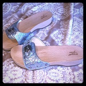 Dr. Scholl’s sandals silver sparkle size 7